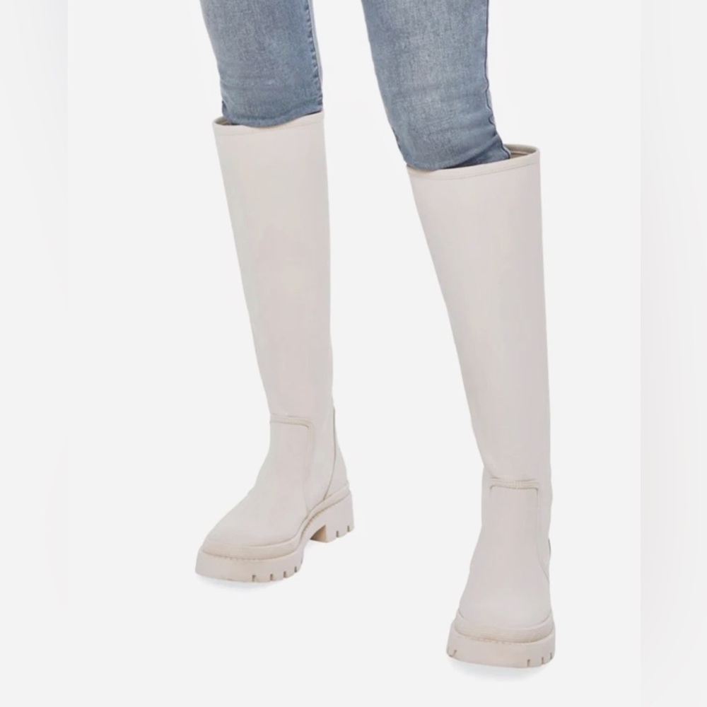 Sandstorm / cream colored, somewhat rain boot martial ( Never Worn )